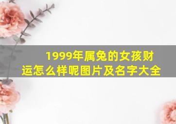 1999年属兔的女孩财运怎么样呢图片及名字大全