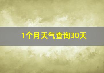 1个月天气查询30天