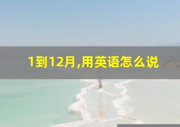 1到12月,用英语怎么说