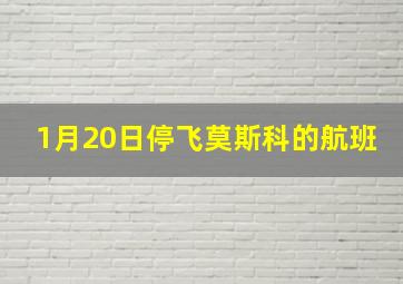 1月20日停飞莫斯科的航班