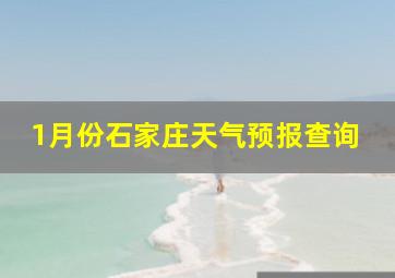 1月份石家庄天气预报查询