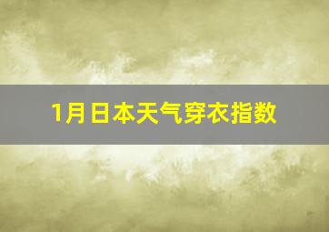 1月日本天气穿衣指数