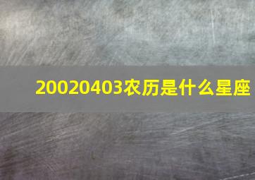 20020403农历是什么星座