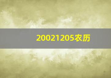 20021205农历