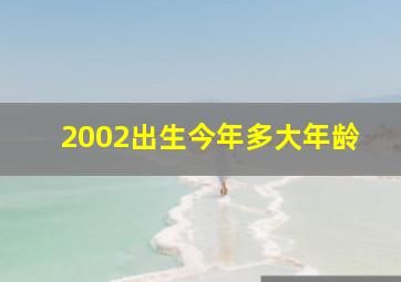 2002出生今年多大年龄