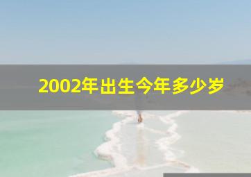 2002年出生今年多少岁