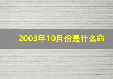 2003年10月份是什么命