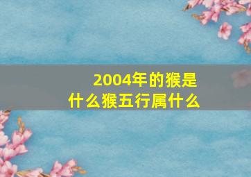 2004年的猴是什么猴五行属什么