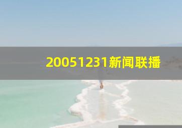 20051231新闻联播