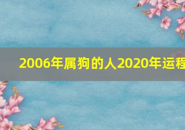 2006年属狗的人2020年运程