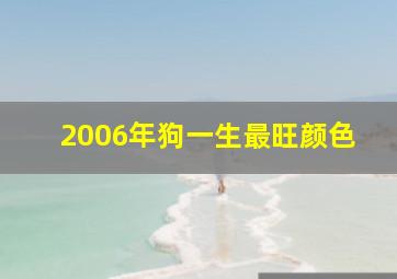 2006年狗一生最旺颜色