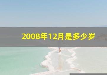 2008年12月是多少岁