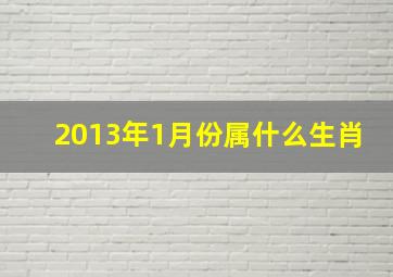 2013年1月份属什么生肖