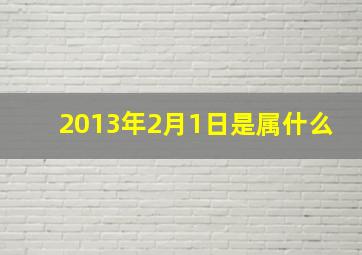 2013年2月1日是属什么