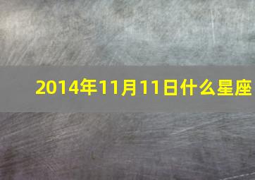 2014年11月11日什么星座