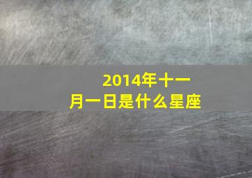 2014年十一月一日是什么星座