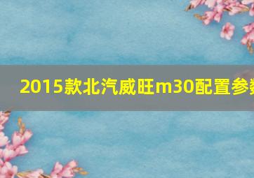 2015款北汽威旺m30配置参数