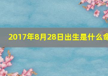 2017年8月28日出生是什么命