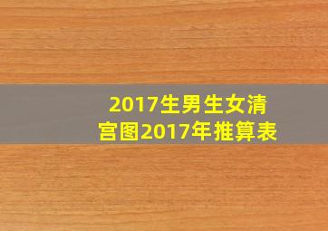 2017生男生女清宫图2017年推算表