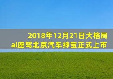 2018年12月21日大格局ai座驾北京汽车绅宝正式上市