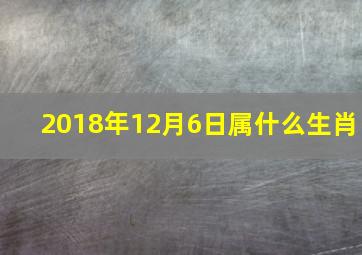 2018年12月6日属什么生肖