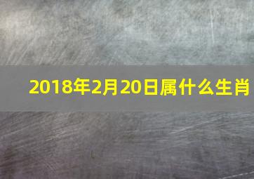 2018年2月20日属什么生肖