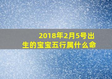 2018年2月5号出生的宝宝五行属什么命