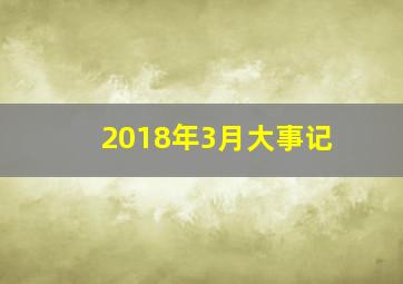 2018年3月大事记