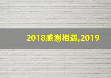 2018感谢相遇,2019