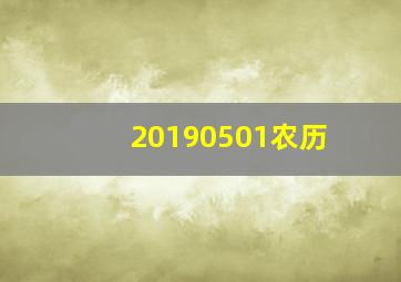 20190501农历