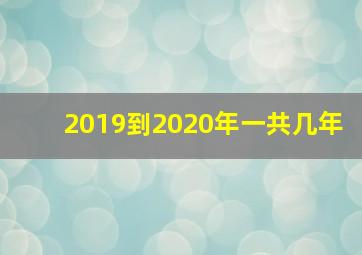 2019到2020年一共几年