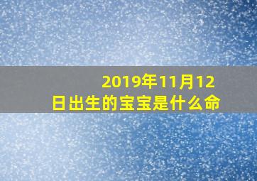 2019年11月12日出生的宝宝是什么命