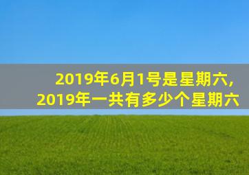 2019年6月1号是星期六,2019年一共有多少个星期六