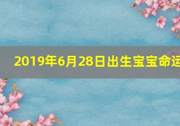 2019年6月28日出生宝宝命运