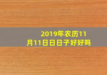 2019年农历11月11日日日子好好吗