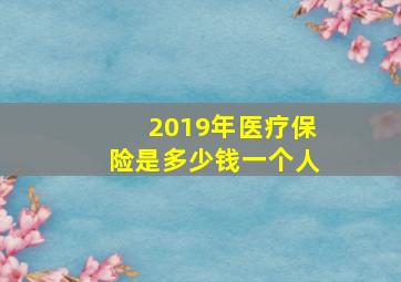 2019年医疗保险是多少钱一个人