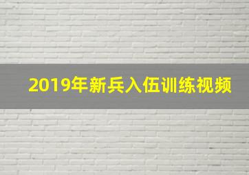 2019年新兵入伍训练视频