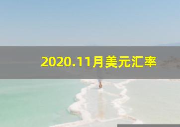 2020.11月美元汇率