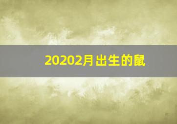 20202月出生的鼠