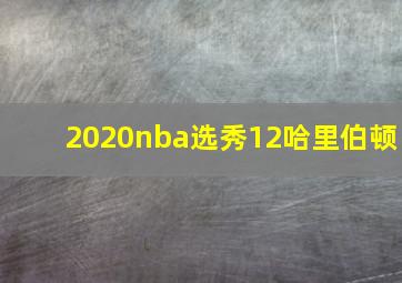 2020nba选秀12哈里伯顿