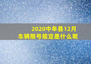 2020中牟县12月车辆限号规定是什么呢