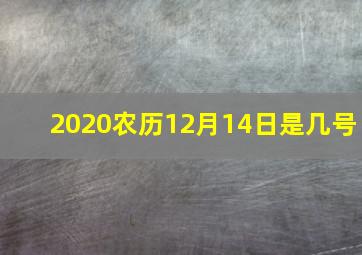 2020农历12月14日是几号