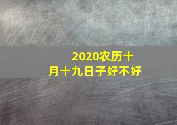 2020农历十月十九日子好不好