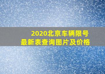 2020北京车辆限号最新表查询图片及价格