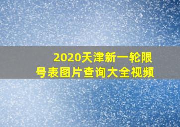 2020天津新一轮限号表图片查询大全视频