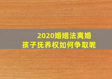 2020婚姻法离婚孩子抚养权如何争取呢