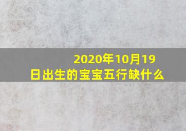 2020年10月19日出生的宝宝五行缺什么