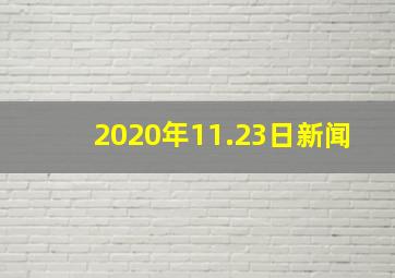 2020年11.23日新闻