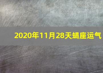 2020年11月28天蝎座运气