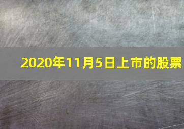 2020年11月5日上市的股票